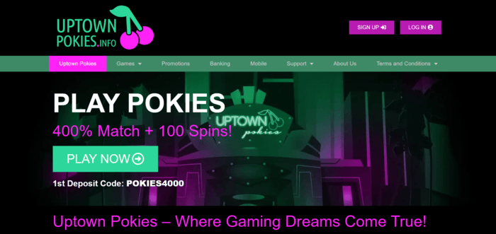 New Player Experience at Uptown Pokies